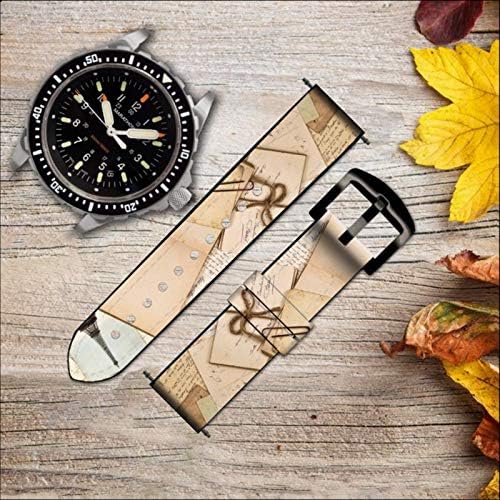 CA0700 גלויות זיכרונות עור וסיליקון רצועת רצועת שעונים חכמה לשעון כף היד שעון חכם גודל שעון חכם