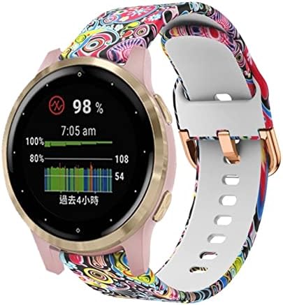 Ganyuu 18 ממ החלפת סיליקון רצועת רצועת שעונים חכמה עבור Ticwatch C2 עבור Garmin Active S Watch Watch אביזרי צמיד אביזרים