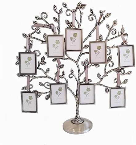מסגרת תמונה של עץ משפחה של ZYJBM להחזיק 9 תמונות תלויות ליום השנה האם יום האב יום מתנות לחג המולד