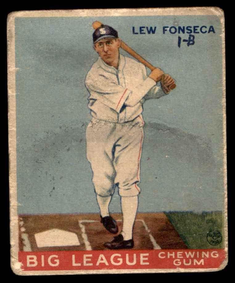 1933 Goudey 43 Lew Fonseca Chicago White Sox Fair White Sox