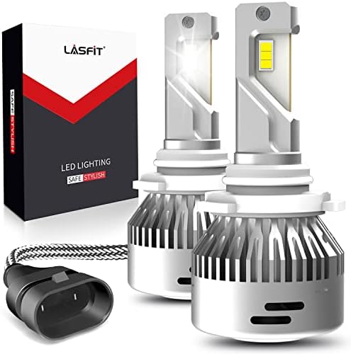 LASFIT 9005 HB3 נורות LED 60W 6000LM סופר בהיר, 2023 שדרוג 9005 ערכות המרה של LED, 6000K לבן קריר 360 קרן מתכווננת, תוחלת חיים 30000+, IP67, Plug and Play
