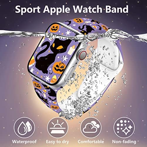 הלהקה של Vieeki Bodays Watch תואמת עם פס שעון Apple 38 ממ 40 ממ 41 ממ 42 ממ 44 ממ 45 ממ 49 ממ לגברים נשים, החלפת רצועת דלעת סיליקון רכה לסדרת IWatch Ultra SE 8 7 6 5 4 3 2 1