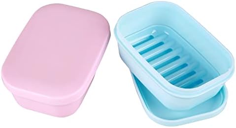 הכנסת סבון מכולה סבון נייד מארז סבון עמיד דליפות סבון קופסת סבון שומר כלים מחזיק בר סבון לקמפינג, חיצוני, חדר אמבטיה, מקלחת, חדר כושר, טיולים