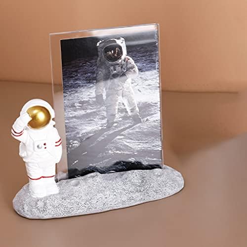 Baoblaze תמונה מודרנית שולחן השולחן האסטרונאוט הבודד מחזיק תמונה תמונה לקישוט ביתי, זהב B