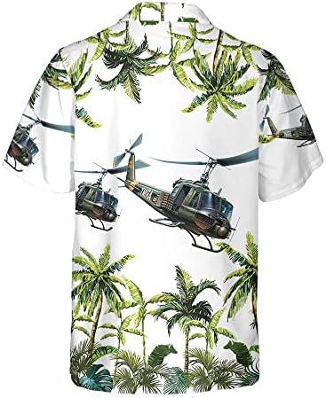 מסוק צבא ארצות הברית חולצת הוואי, חולצת מסוק לגברים, מתנת מסוק מגניבה, חולצת חוף אלוהה, חולצת גברים קיץ, שרוול קצר, חולצות חוף, הקיץ הוואי, צבעוני