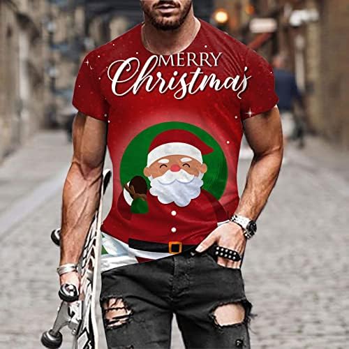 חולצות טריקו לגברים xxbr חג המולד סנטה קלאוס חייל הדפס צמרות שרוול קצר מצחיק חג המולד גרפי מסיבה גרפית רזה