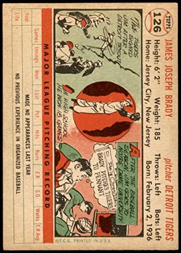 1956 טופס בייסבול 126 ג'ים בריידי מעולה על ידי כרטיסי מיקיס