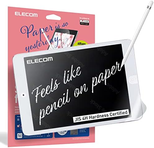 עיפרון Elecom מרגיש מגן מסך, דגם חדש יותר, סוג בונד, ipad 7 8 רישום/notetaking/אנטי-בוהק, תואם עיפרון של אפל