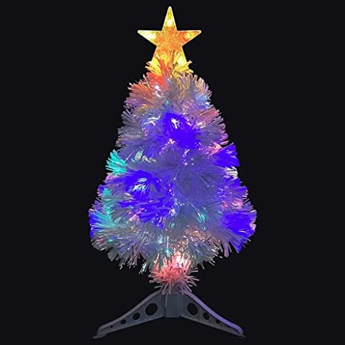vidaxl עץ חג המולד המלאכותי עם LED לבן 25.2 סיבים אופטיים
