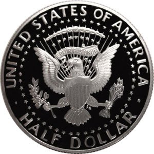 1988 הוכחת פנינה של קנדי ​​חצי דולר מטבע ארהב