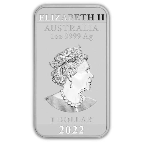 2022 P au הרבה 1 גרם אוסטרלי דרקון דרקון מלבני מטבעות מוטות מבריק ללא מחזור עם תעודות של אותנטיות $ 1 מנטה מדינה