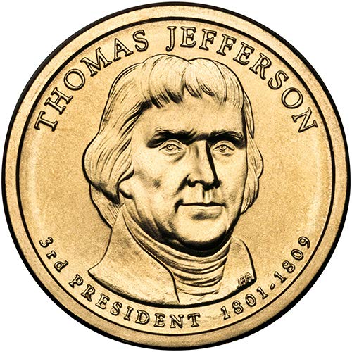 2007 P עמדה B סיום סאטן סיום תומאס ג'פרסון בחירת הדולר הנשיאות