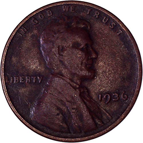 1936 Lincoln Weat Cent 1c בסדר מאוד