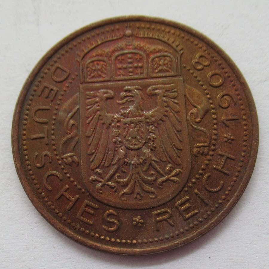 גרמנית 25 Pfennig 1908 העתק זר נחושת מטבע זיכרון