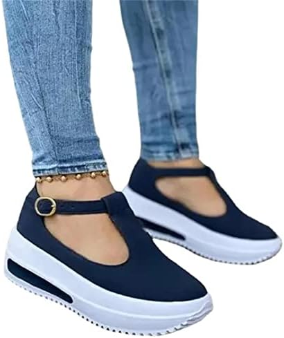 נעלי Lausiuoe לנשים נעלי ספורט אופנתיות אופנתיות מחליקות על קנבס קנבס נוחות קלה משקל נוחות שטוחה נעלי הליכה