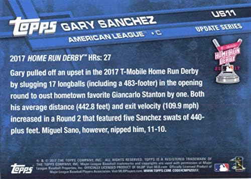 סדרת עדכונים לשנת 2017 US11 Gary Sanchez ניו יורק ינקי בייסבול בייסבול בית דרבי