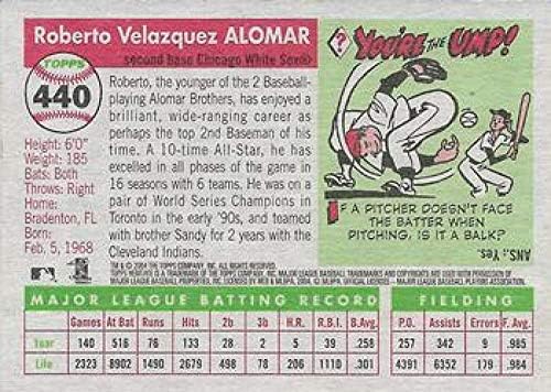 2004 Topps Heritage 440 Roberto Alomar White Sox כרטיס בייסבול NM-MT