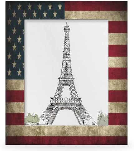 Tropicallife ארהב דגל מסגרות תמונה עבור 8 x 10 צילום, מסגרת צילום עץ אמריקאית וינטג