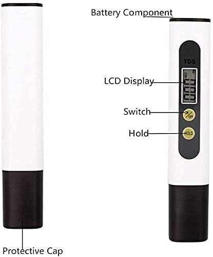 Yiwango מדויק 3 IN1 TDS דיגיטלי+EC+מד זמני ומד pH, דיוק דיגיטלי איכות המים צג עט עם שני מפתחות לבנים בדיקת מים בדיקת מד גלאי איכות מים מעשי