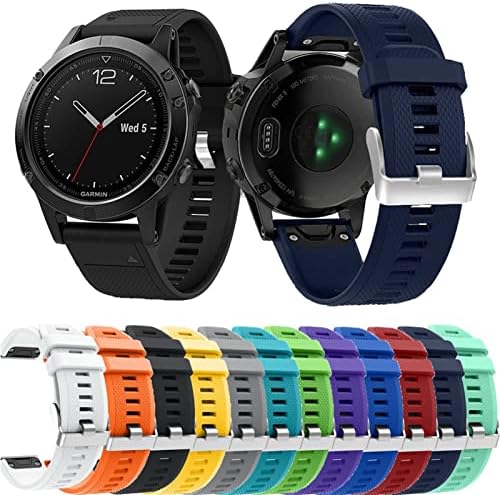 Mopz Sport Silicone Watchband רצועת כף היד עבור Garmin Fenix ​​6x 6S Pro 5x 5S 5S Plus 3 3HR 20 22 26 ממ