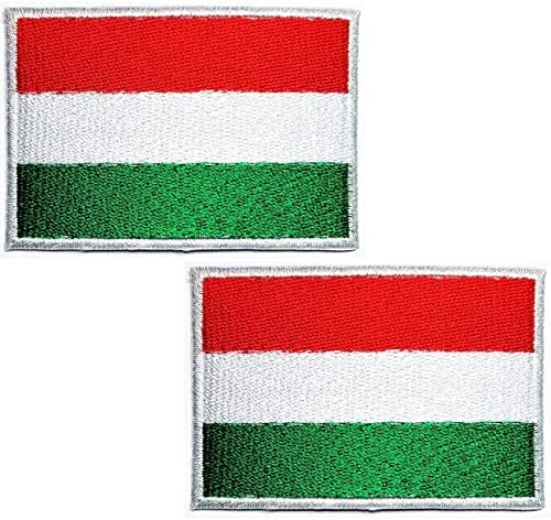 קליינפלוס 2 יחידות. 1.7 על 2.6 אינץ'. הונגריה דגל תיקון טקטי צבאי דגל אפליקציות תיקוני מעילי כובע בגדי מדבקות מלאכת רקמת דגל המדינה רקום תיקון