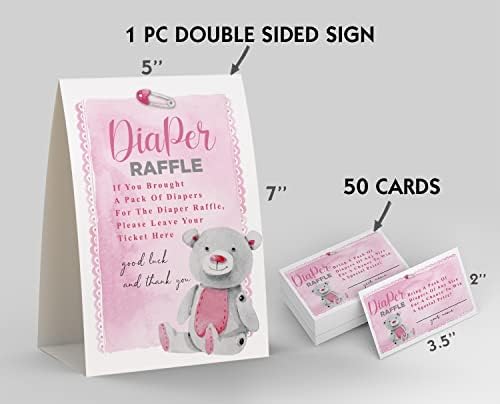 כרטיסי הגרלת חיתולים לסימן מקלחת לתינוקות, הזמנות למקלחת לתינוקות עם כרטיסי הגרלת חיתולים - משחקי מקלחת לתינוקות לילדות טוקטוס011