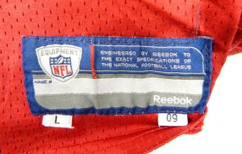 2009 סן פרנסיסקו 49ers 10 משחק השתמשו בג'רזי תרגול אדום L DP33924 - משחק NFL לא חתום בשימוש בגופיות