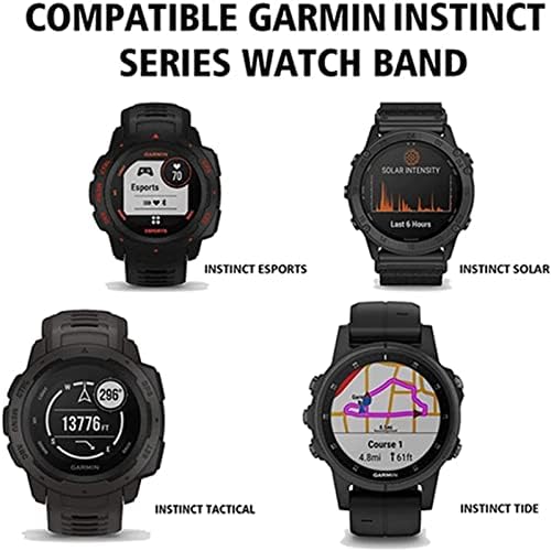 רצועות שעון סיליקון Cekgdb רצועות עבור Garmin Instinct Watch Smart Watch 22 ממ להחלפה צמיד צמיד צמיד אינסטינקט/esports/tide/solar