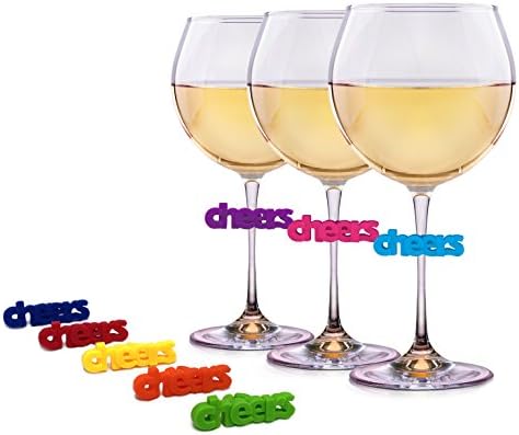 פשוט הקסים יין זכוכית קסמי עבור נבע משקפיים-8 סיליקון לחיים לשתות סמני או תגים