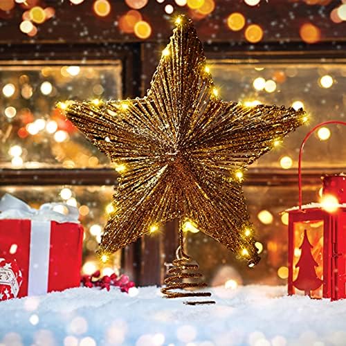 כוכב עץ חג המולד של Nuobesty, עץ חג המולד מתכת כוכב עץ חג המולד קישוט