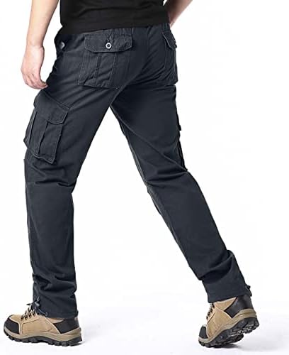 גברים אופנה מזדמנים מרובי כיס רוכסן אבזם מכנסי מטען זכרים מכנסיים חיצוניים מכנסיים מכנסיים של מכנסי כיס