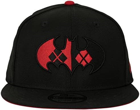 עידן חדש באטמן והארלי קווין לוגו 9 חמישים מתכוונן כובע שחור