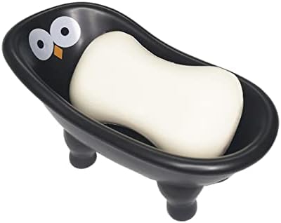 מאויאמו קרמיקה אמבטיה כלים סבון לסבון בר סבון עסיסי עצירה מחזיק מברשת איפור, שחור