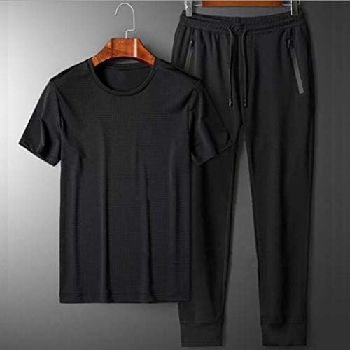 Xiloccer 2 חלקים מערכות מכנסיים לגברים 2021 מכנסי חולצת טריקו מתאימים למכנסי ספורט של מכנסי ספורט ספורט מכנסיים בגדי ספורט.