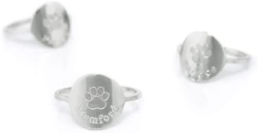 ארוך ליטר כלב טבעת מותאם אישית הדפסת שרשרת לחיות מחמד טבעת זיכרון של כלב מחמד זיכרון תכשיטי טבעת לחיות מחמד - פלדה-6