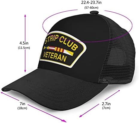 רצועת מועדון ותיק נהג משאית כובע, גברים של בייסבול כובע באופן חופשי מתכוונן כובע היקף גודל