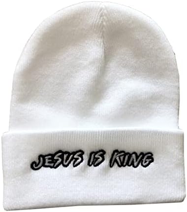 פיון ישו הוא כובעי כפה של מלך לנשים גברים כובעי חורף נשים סרוגות סרוגות סרוקות כובע גולגולת מכסה סקי חם