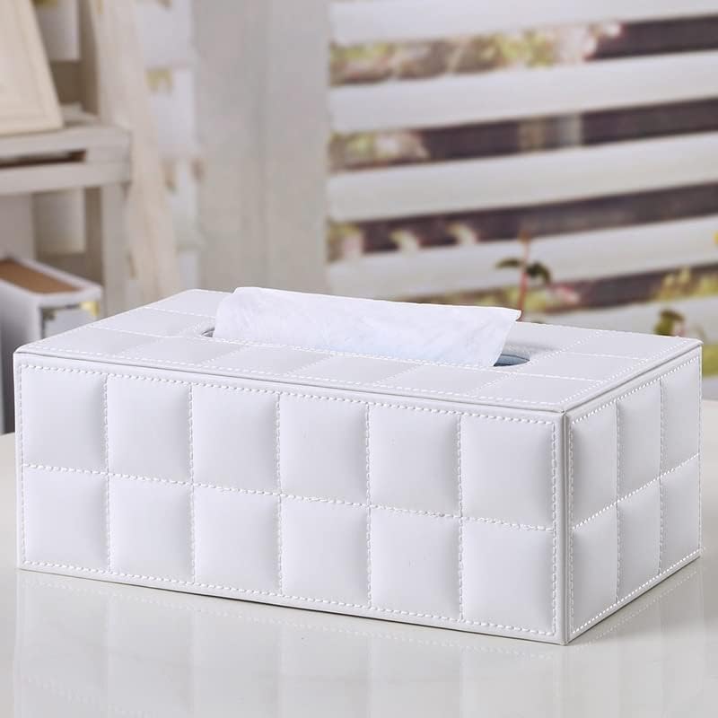 אגוז ביתי עסקי עור משובץ קופסת רקמות PU נייר קופסא קופסת קופסת רקמות קופסאות אחסון