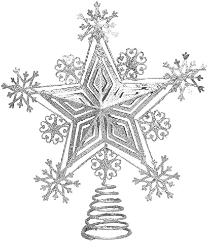 קישוטים למסיבות DBYLXMN למבוגרים חבורה עץ חג המולד עליון כוכב בצל זהב עץ מפואר ועץ עליון כוכב דקורטיבי עץ חג המולד כוכב שלג שולחן באירוע