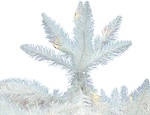 Vickerman 30 ניצוץ לבן עפרון חג המולד מלאכותי של ניצוץ, אורות לבנים חמים - עץ חג המולד של אשוחית פו - עיצוב בית מקורה עונתי
