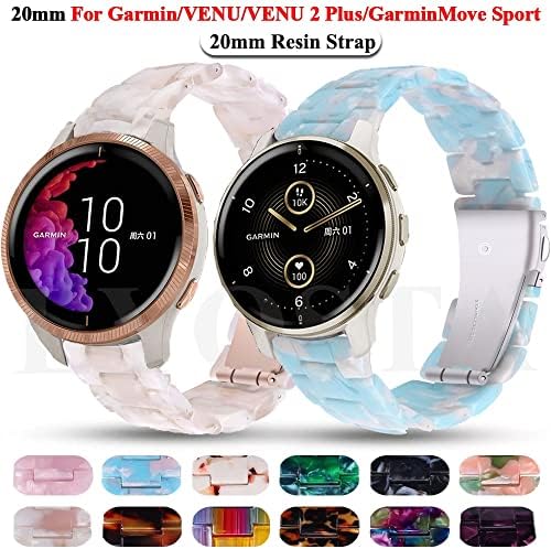 Ganyuu שרף להקות שעון חכמות עבור Garmin Venu2/Venu 2 פלוס רצועות שורש כף יד Garminmove Sport Forerunner 245 645 צמיד 20 ממ צמיד 20 ממ