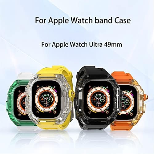 ערכת Mod Sport Sport Sport Urban Sport עבור Apple Watch Ultra 49 ממ סדרה 8 7 6 6 5 4 SE צמיד צמיד רצועת שעון קלה חובה מחוספסת כיסוי מגן 44 ממ 45 ממ 49 ממ