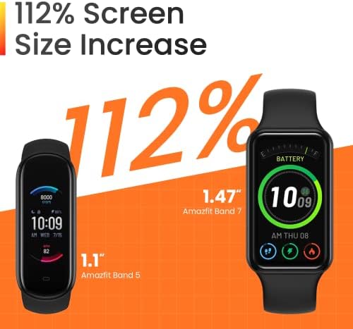 Amazfit Band 7 Fitness & Health Tracker לגברים נשים, חיי סוללה של 18 יום, Black & Bip 3 Pro שעון חכם לאייפון אנדרואיד, 4 מערכות מיקום לוויין, עמידות בפני מים