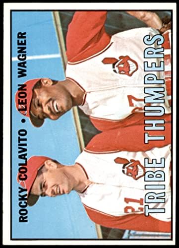 1967 Topps 109 Tribe Thumpers Rocky Colavito/Leon Wagner Cleveland Indians NM Indians