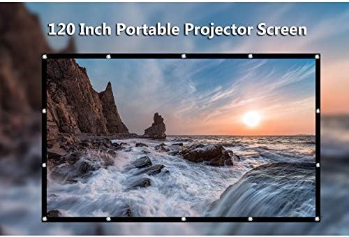 מסך מקרן ZYZMH 133/120/100 אינץ '16: 9 חומר בד לבן נייד מתקפל למקרן 4K מלא HD