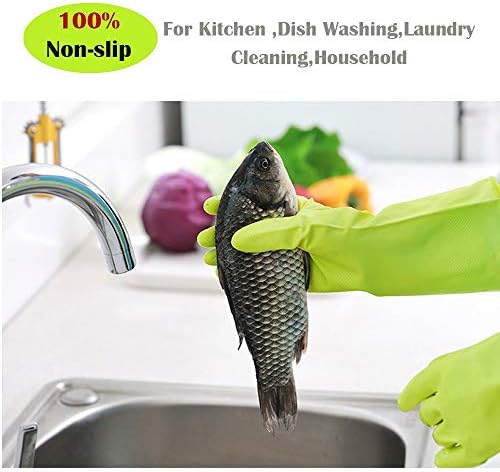קינגפינגר לשימוש חוזר כפפות ניטריל שרוול ארוך כפפות לשטיפת כלים למטבח כפפות ניקוי ביתיות