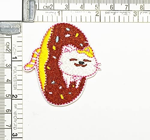 קליינפלוס 3 יחידות. חתול סופגנייה קריקטורה תיקון רקום אפליקצית מלאכה בעבודת יד תינוק ילד ילדה נשים בגדי עשה זאת בעצמך תלבושות אבזר דקורטיבי תיקון תיקוני