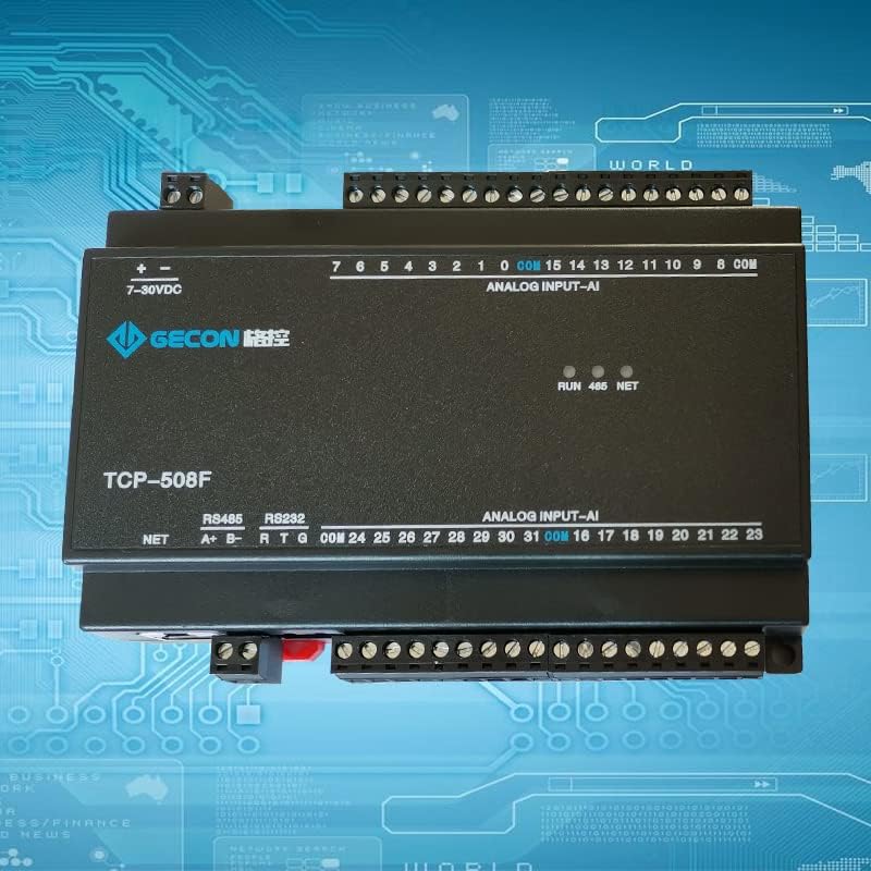 נהג מנוע Davitu -32AI אנלוגי 4-20mA 0-10VADC רכישה Ethernet IO מודול Modbus TCP UDP פרוטוקול -