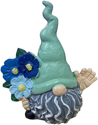 קישוט מפואר בובת שרף קישוט גן ופרח פיגמי מחזיק פסל נערת מלאכה גדול