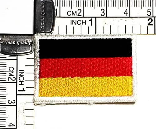 קליינפלוס 1.1 על 1.6 אינץ'. מיני גרמניה דגל תיקוני עשה זאת בעצמך מעיל חולצה ג ' ינס כובע תלבושות סמל צבאי טקטי המדינה לאומי דגל תיקון רקום אפליקצית תג